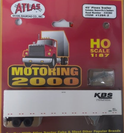 Atlas 1204-2 HO 1:87 KBS 45’ Pines Trailer  #235302