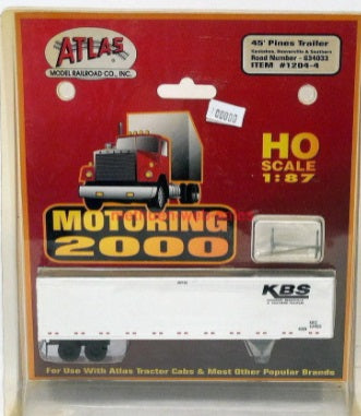 Atlas 1204-4 HO 1:87 Kankakee, Beaverville & Southern 45' Pines Trailer