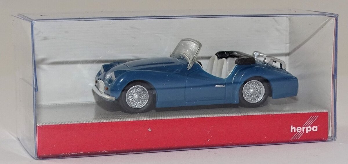 Herpa 22316 HO Blue Triumph TR 3 Top Down Roadster