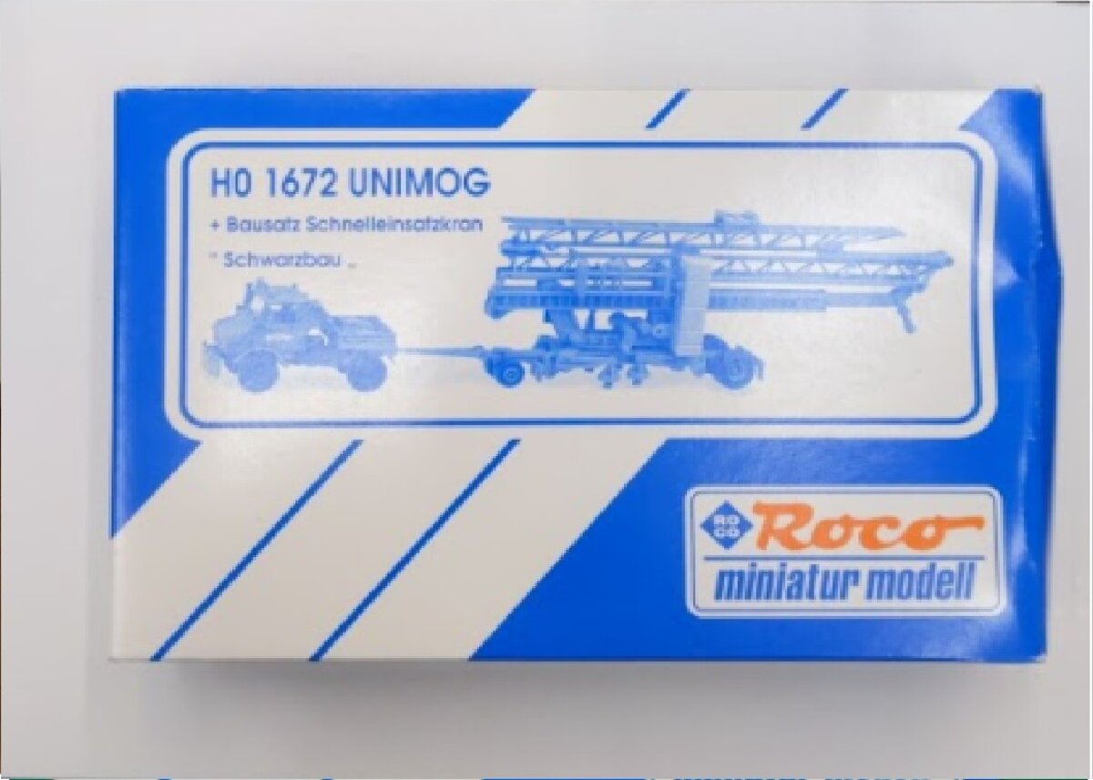Roco 1672 1:87 Unimog & Crane Schwarzbau