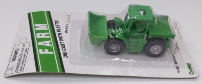 Boley 2009-5 HO Green European Tractor W/End Loader & Flatbed.