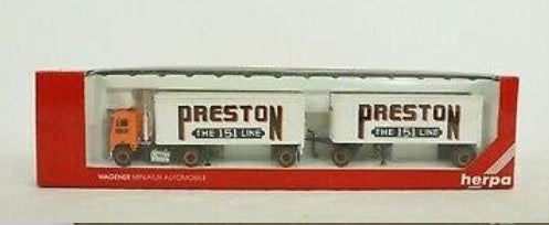 Herpa 6028 HO Preston The 151 Line 2 Axle Tractor and Double Trailer