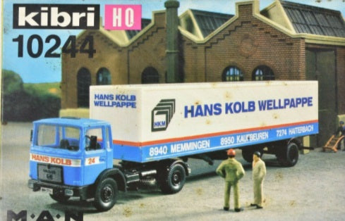 Kibri 10244 HO MAN Hans Kolb cardboard Truck and Trailer Kit
