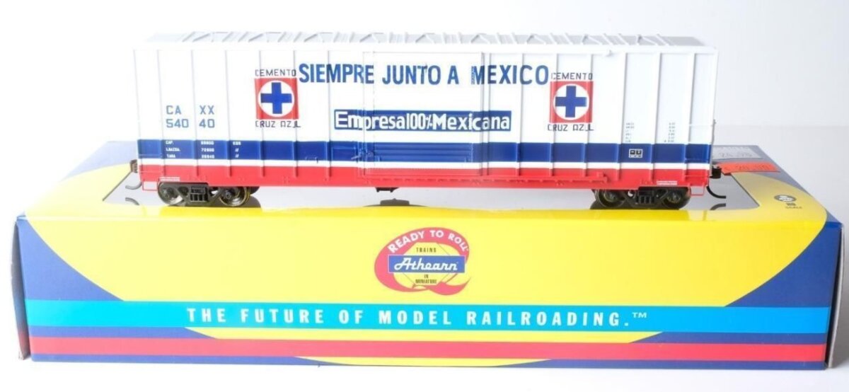 Athearn 96637 HO Cemento Cruz Azul 50' FMC 5347 Box Car # 54040 RTR