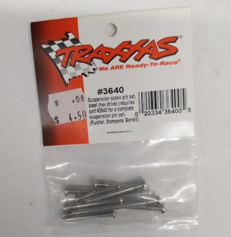 Traxxas 3640 Suspension Screw Pin Set, Steel:
