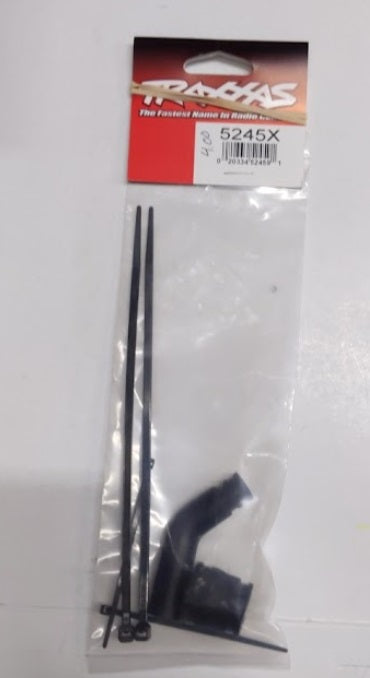 Traxxas 5245X Pipe Coupler, Black Molded, Exhaust Deflector: Slayer