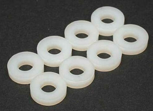 Dubro 637 # 8-32 Nylon Flat Washer (Pack of 8)