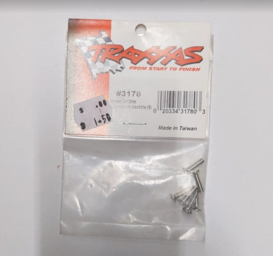 Traxxas 3178 Counter Sink Screws 3x12mm (6)