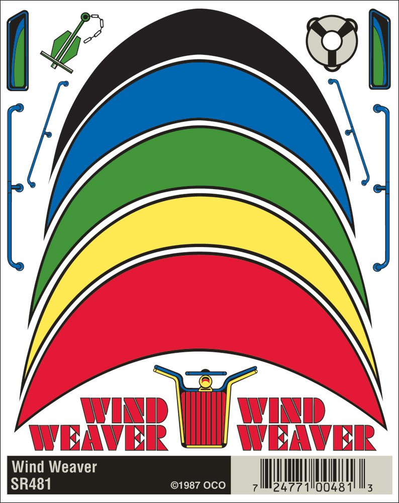 Pinecar SR481 Sailboat Racer Wind Weaver Decals
