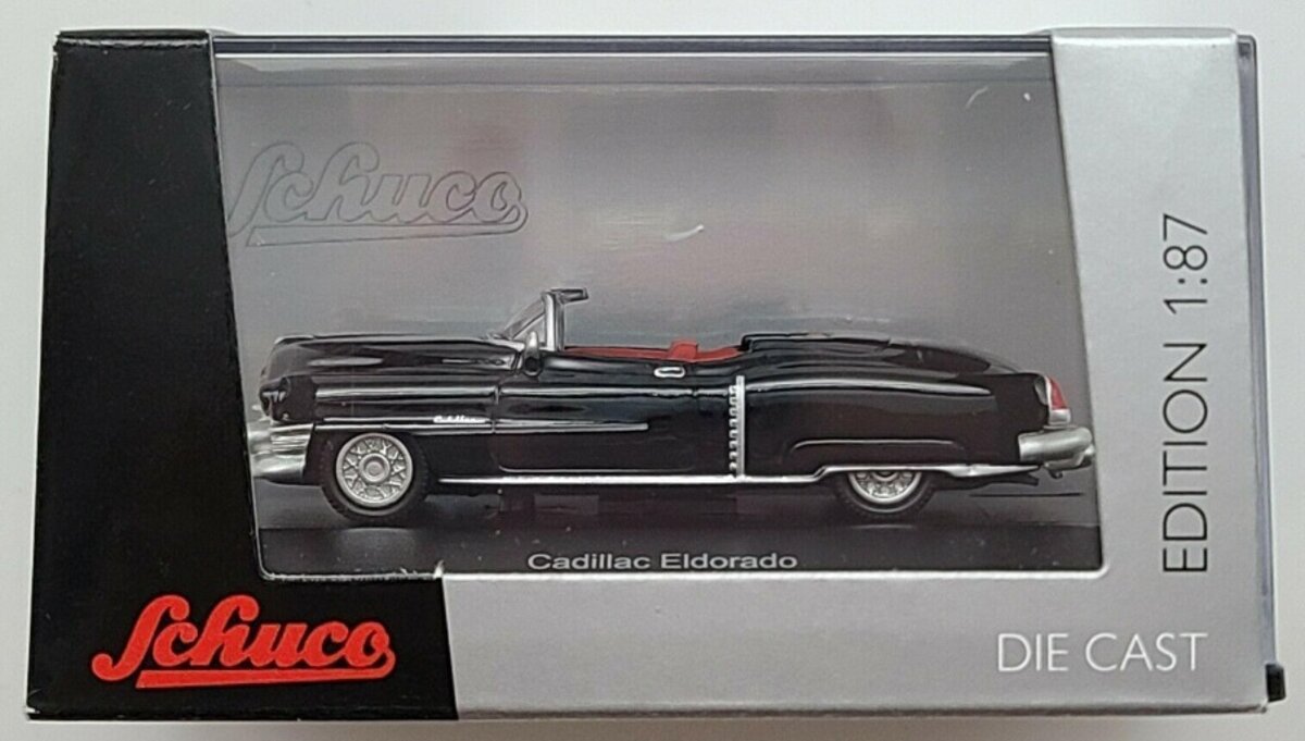 Schuco 2617603 2617603 1:87 Black W/Red 1953 Cadillac Eldorado