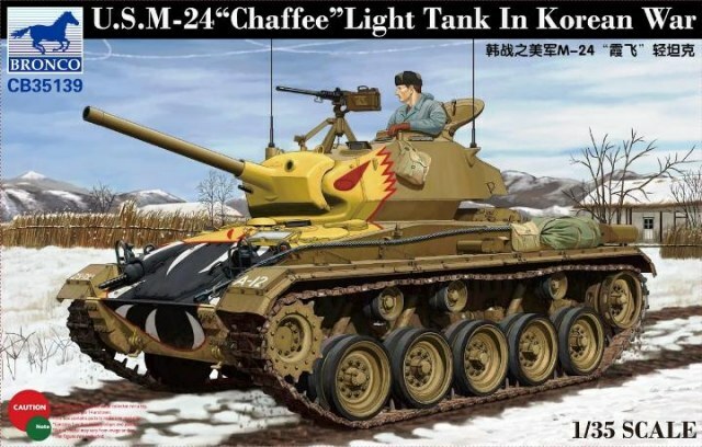 Bronco Models CB35139 1:35 U.S. M-24 Chaffee Military Tank Model Kit