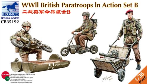Bronco Models CB35192 1:35 WWII British Paratroops in Action Set B Model Kit