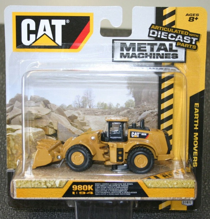 Toy State Industrial CAT39513 1:94 Metal Machines 980K Wheel Loader