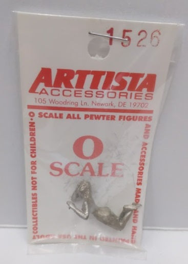 Arttista 1526 O Woman With Feet in Air Unpainted Pewter Figure