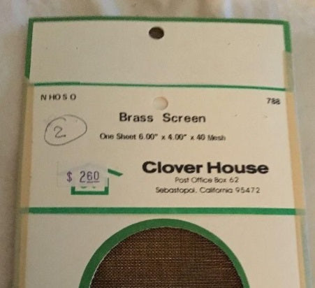 Clover House 788 HO 40 Mesh Brass Screen