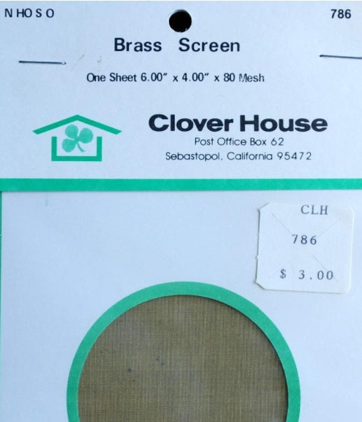 Clover House 789 HO 20 Mesh Brass Screen