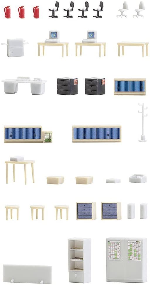 Faller 180454 HO Scale Office Furnishings (Box of 73)