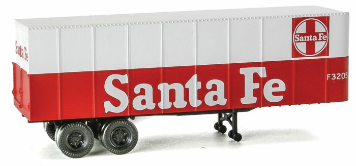 Walthers 949-2368 HO Santa Fe 32' Trailer Assembled (Pack of 2)