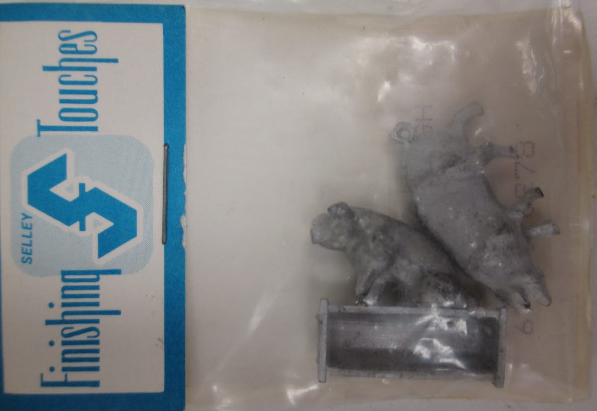 Selley Finishing Touches 675-010278 HO Scale Pigs & Trough Set