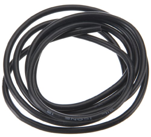 MUCHMORE RACING MRWK18 MRWK18 18 AWG Silver Wire Black 90cm 1:12