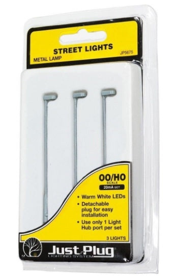 Woodland Scenics JP5675 OO/HO Just Plug Metal Lamp (Pack of 3)