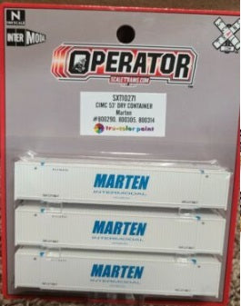 Scale Trains SXT10271 N Marten CIMC 53’ Dry Container (Pack of 3)