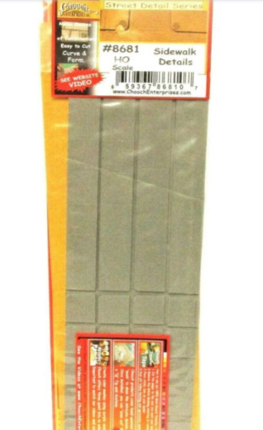 Chooch 8681 HO Medium Flexible Concrete Sidewalk Details Sheet