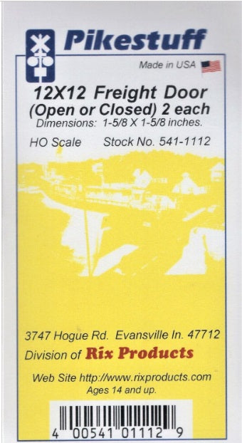 Pikestuff 541-1112 HO Freight Door Open (Pack of 2)