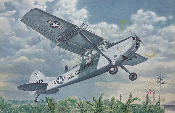 Roden Models 409 1:48 USAF L-19/O-1 Bird Dog Military Aircraft Plane Model Kit