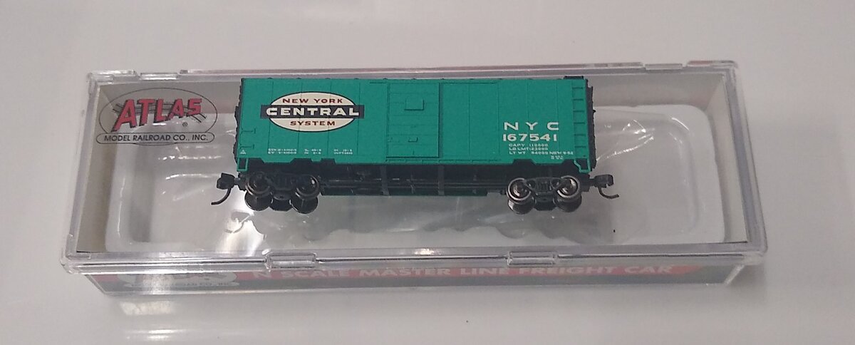 Atlas 50003352 N New York Central 40' PS-1 Boxcar (Green/White/Black) #167541