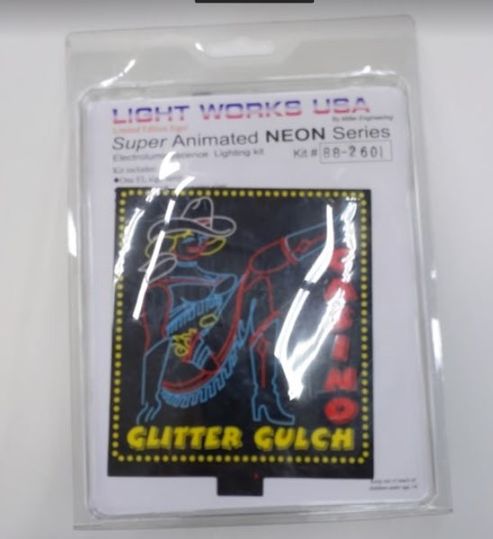 Miller Engineering 88-2601 HO Glitter Gulch Animated Neon Sign