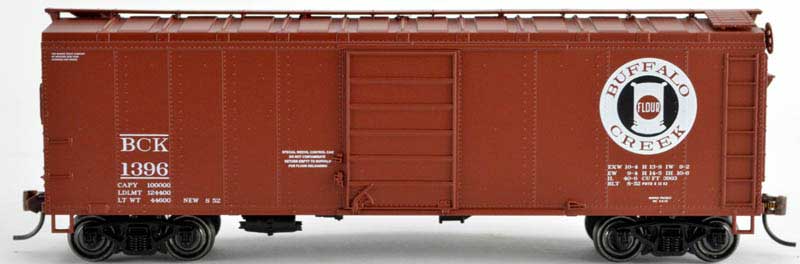 Bowser 41765 HO Buffalo Creek 40' 2 Door Boxcar #1396