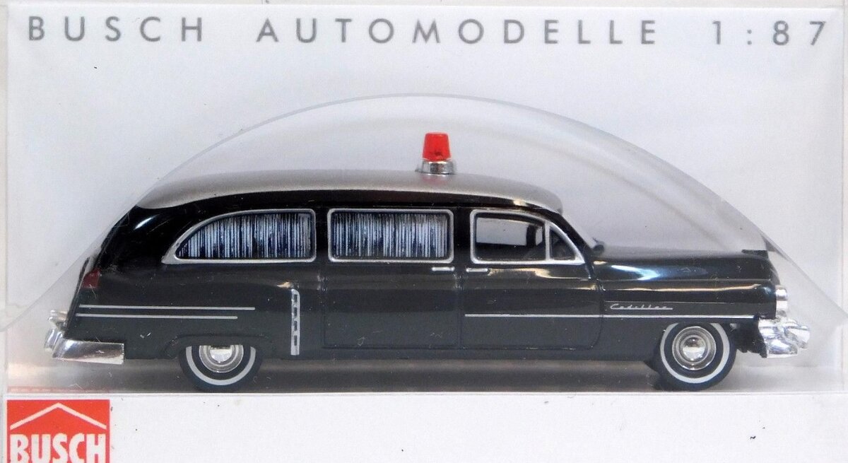 Busch 43458 HO Amerikanischer Ambulance Cadillac 50's Station Wagon