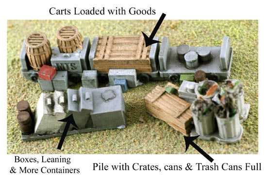 Model Tech Studios D1084P N Scale Freight Dock Clutter #2