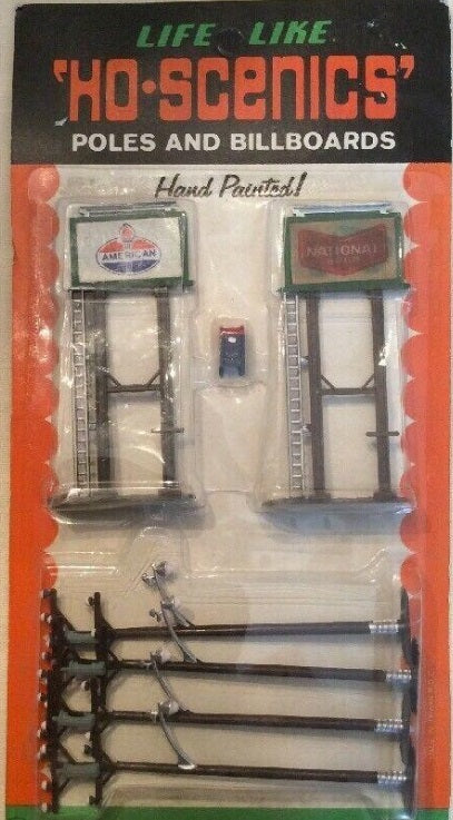 Life Like 01114 HO Scenics Poles And Billboards Hand Painted