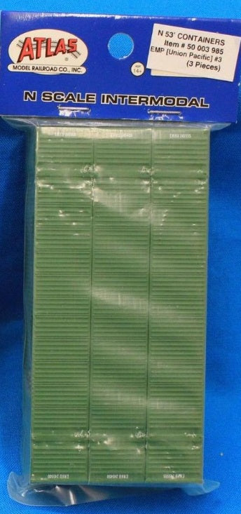 Atlas 50003985 N EMP Scale EMP Union Pacific 53' Container # 3 (Pack of 3)