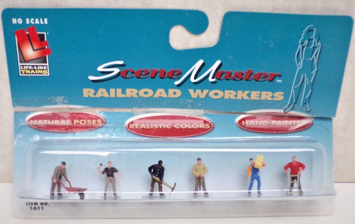 Life Like 1690 HO Scene Master Railroad Workers Hand Painted Figures (Set of 6)