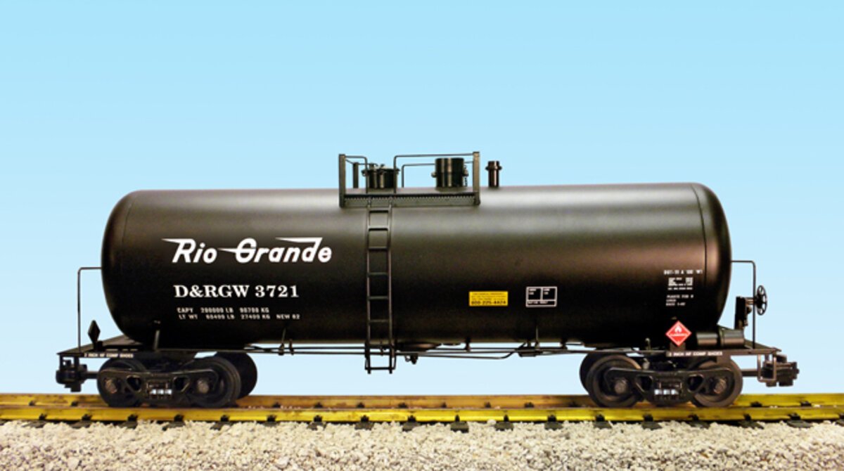 USA Trains R15270 G Rio Grande 42' Modern Tank Car (Black)