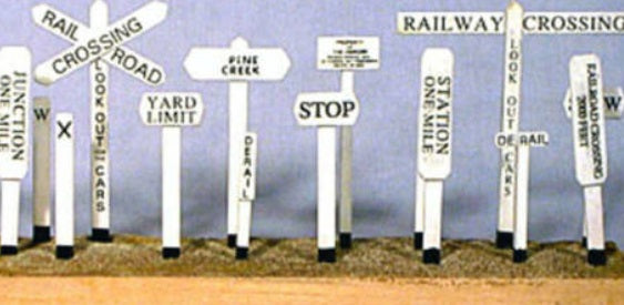Banta Model Works 2030 HO Right-Of-Way Signs Unpainted