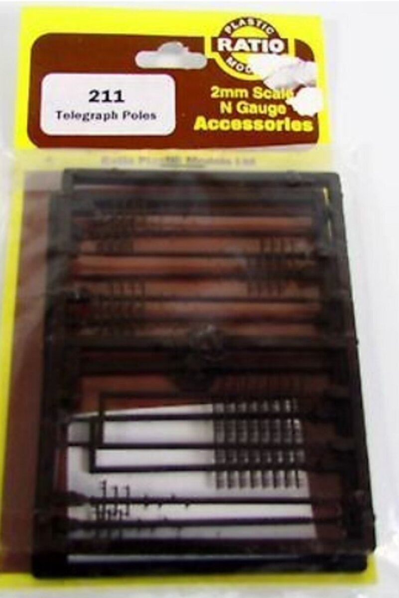 Ratio 211 N Scale Telegraph Poles (Pack of 10)