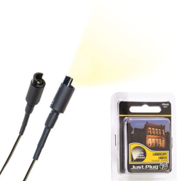 Woodland Scenics JP5958 HO Just Plug LED Floodlight (Pack of 2)