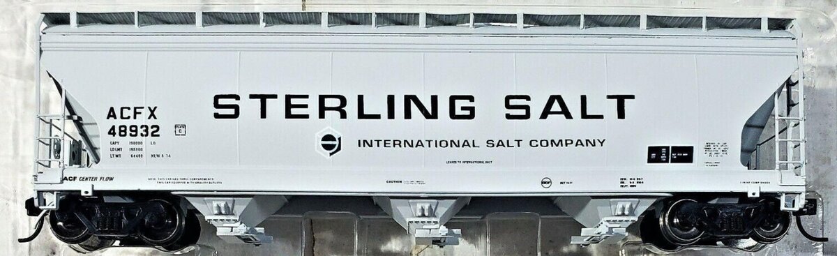 InterMountain 47026-04 HO Sterling Salt ACF 4650 Cu Ft 3-Bay Hopper Car #48932