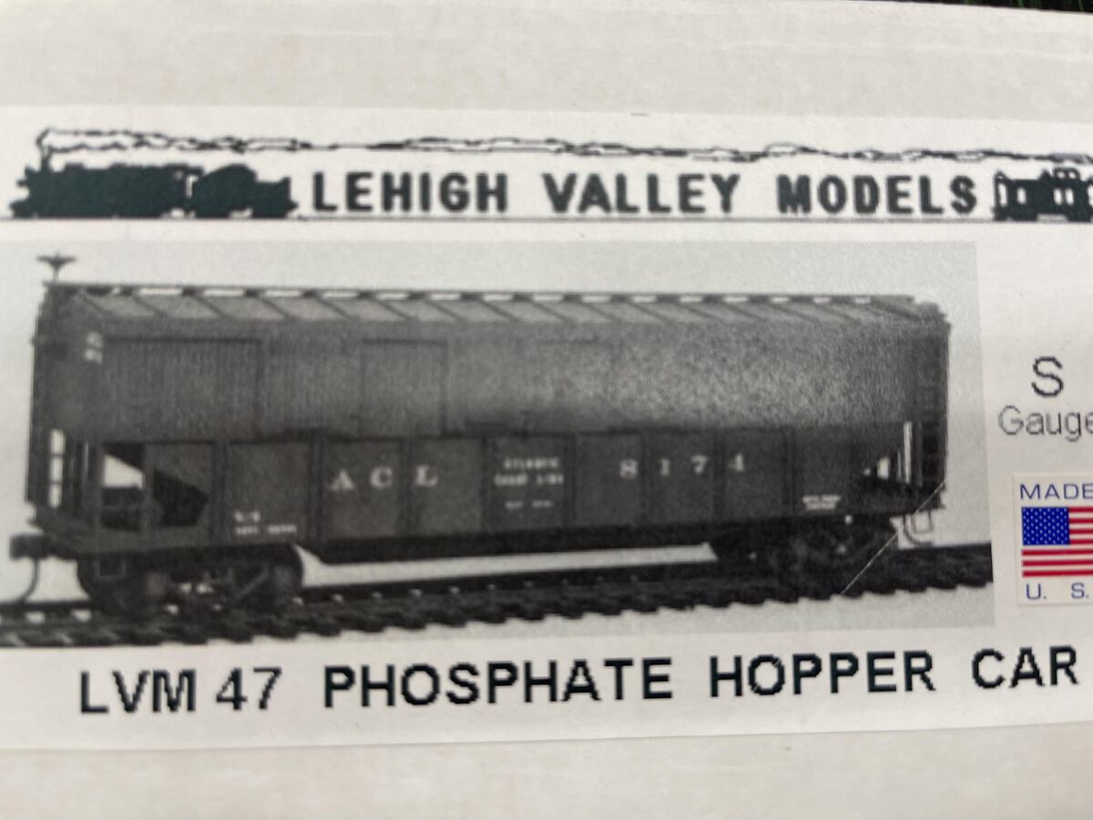 Lehigh Valley Models LVM 47 S Phosphate Hopper Car Kit