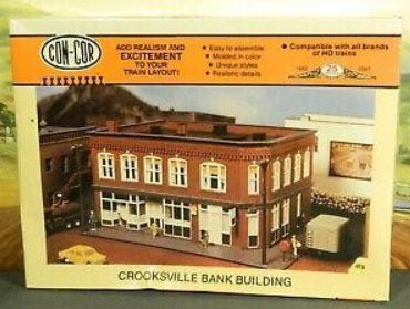 Con-Cor 903 HO Crooksville Bank Block Court House Square Series Building Kit