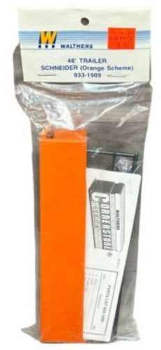 Walthers 933-1909 HO Orange Scheme Schneider 48'' Semi-Trailer  Kit