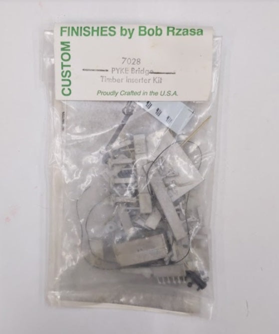 Custom Finishes 7028 HO Unpainted PYKE Bridge Timber Inserter Kit