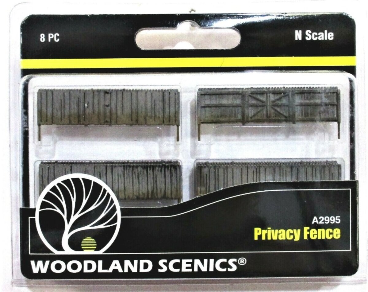 Woodland Scenics A2995 N Privacy Fence (Set of 8)