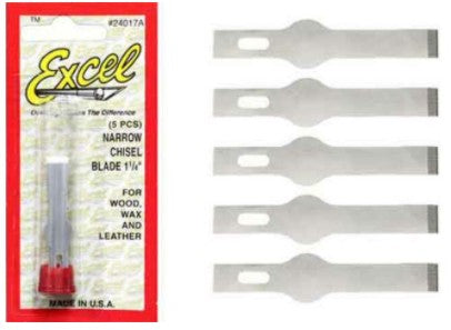 Excel 24017 #17A Narrow Chisel Replacement Blade (Pack of 5)