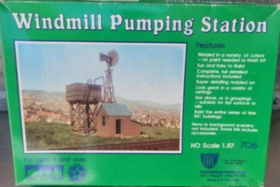 IHC 706 HO Scale Windmill Pumping Station Building Kit