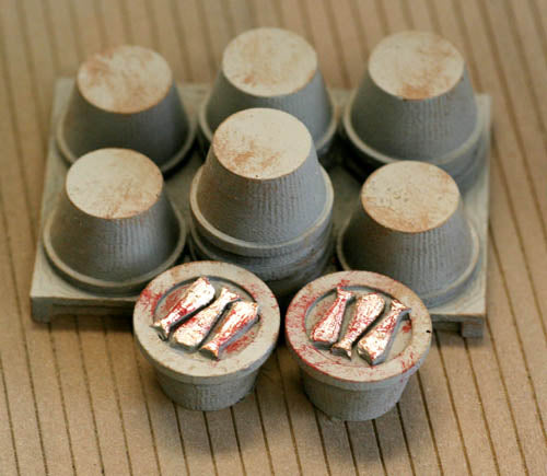 Model Tech Studios D0288P HO Scale Fish Buckets Finished